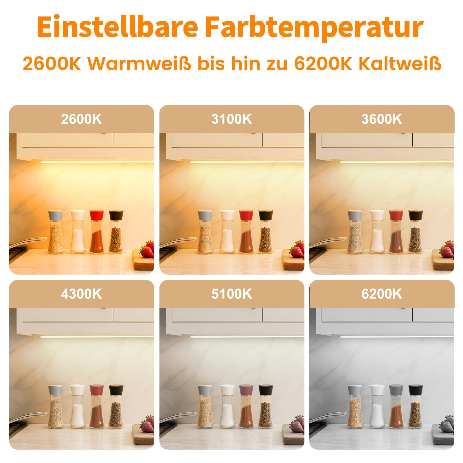 Unterbauleuchte Küche LED 1M, Dimmbar LED Lichtleiste Selbstklebend mit Fernbedienung, Flexibel Silikon Unterschrank Beleuchtung inkl. 24V Netzteil für Küche, Schlafzimmer, Wohnzimmer, Büro