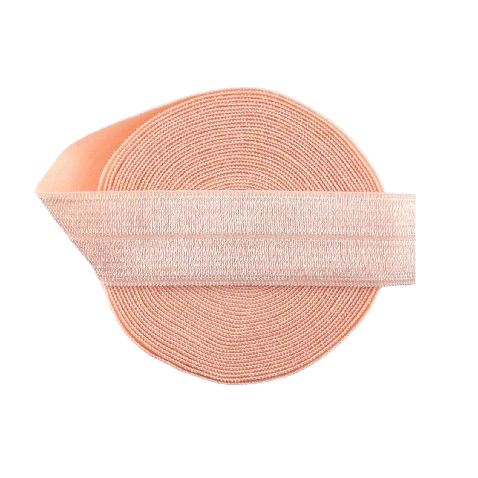 Elastico Ripiegabile in Raso Spandex Lucido da 3/4" 20Mm, Pink Perla, 20mm, 100 Iarde