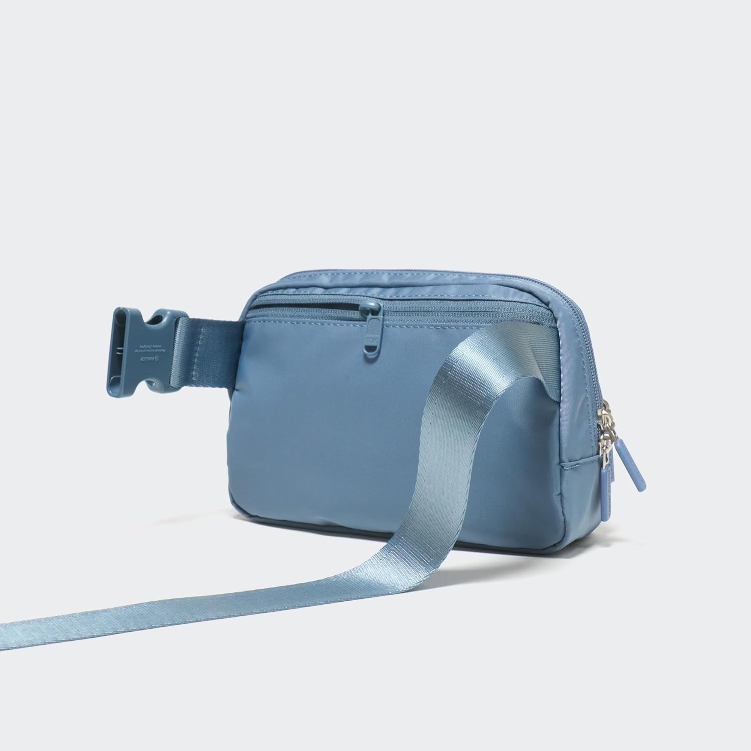 Pander Nylon Crossbody Belt Bag with Excess Strap Keepers, 6-Pocket Adjustable Sling Fanny Pack for Travel and Everyday Carry, Blue