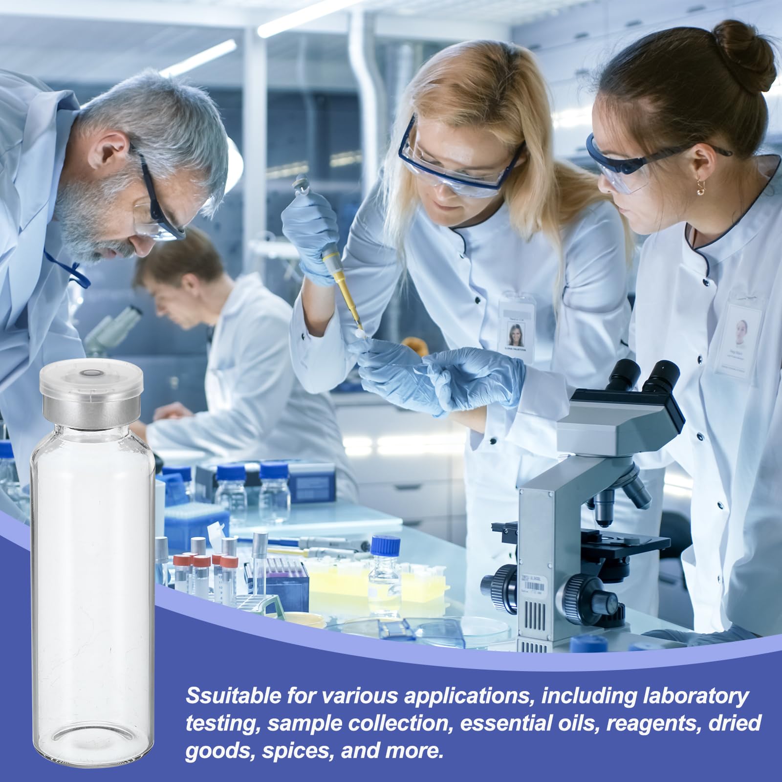 Fiale Da Laboratorio 30 Ml - 8 Pezzi In Vetro Borosilicato Con Tappo In Gomma - Foto 9