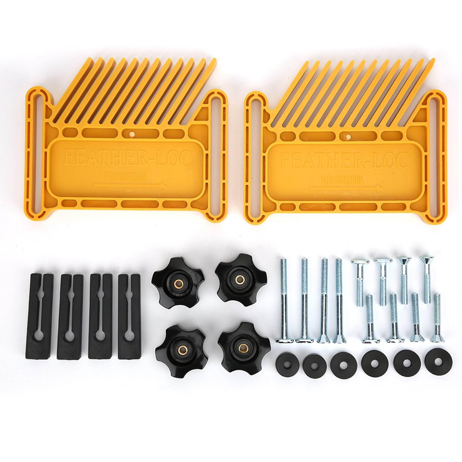 Featherboard, Featherboard regolabile esteso per la lavorazione del legno, per la lavorazione del(Square Feather Board Type B Yellow)