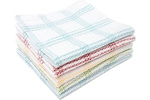 Ritz Cotton Scouring Dish Cloths with Excellent Scrubbing Power (5-Pack)
