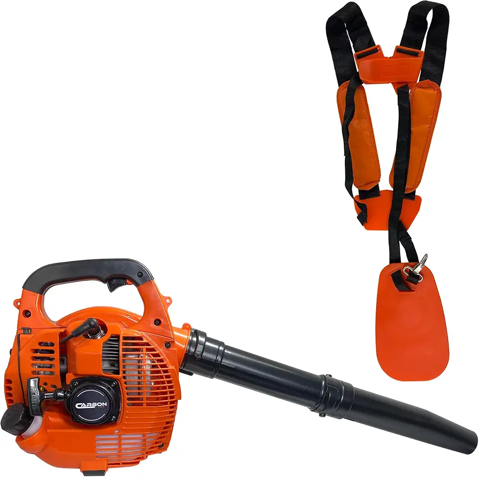 Soprador de Folhas e Resíduos a Gasolina 0,9HP 26cc com Cinto Duplo Almofadado, Laranja, Modelo FAK260S, Inclui Kit Ferramentas, Medidor de Combustível e Funil, Carbon Fak