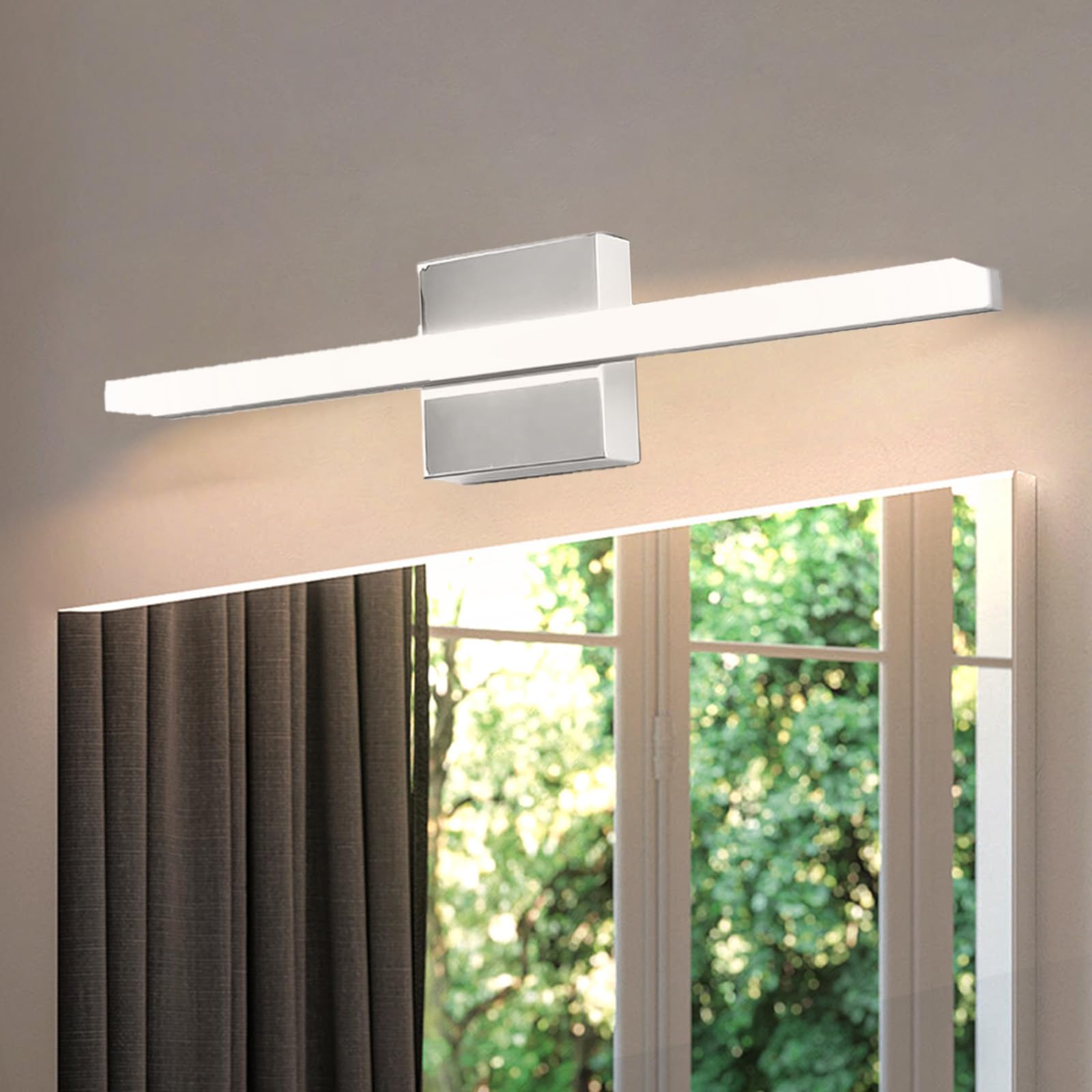 Apliques de pared moderno impermeable 60cm luz neutra para espejo 8