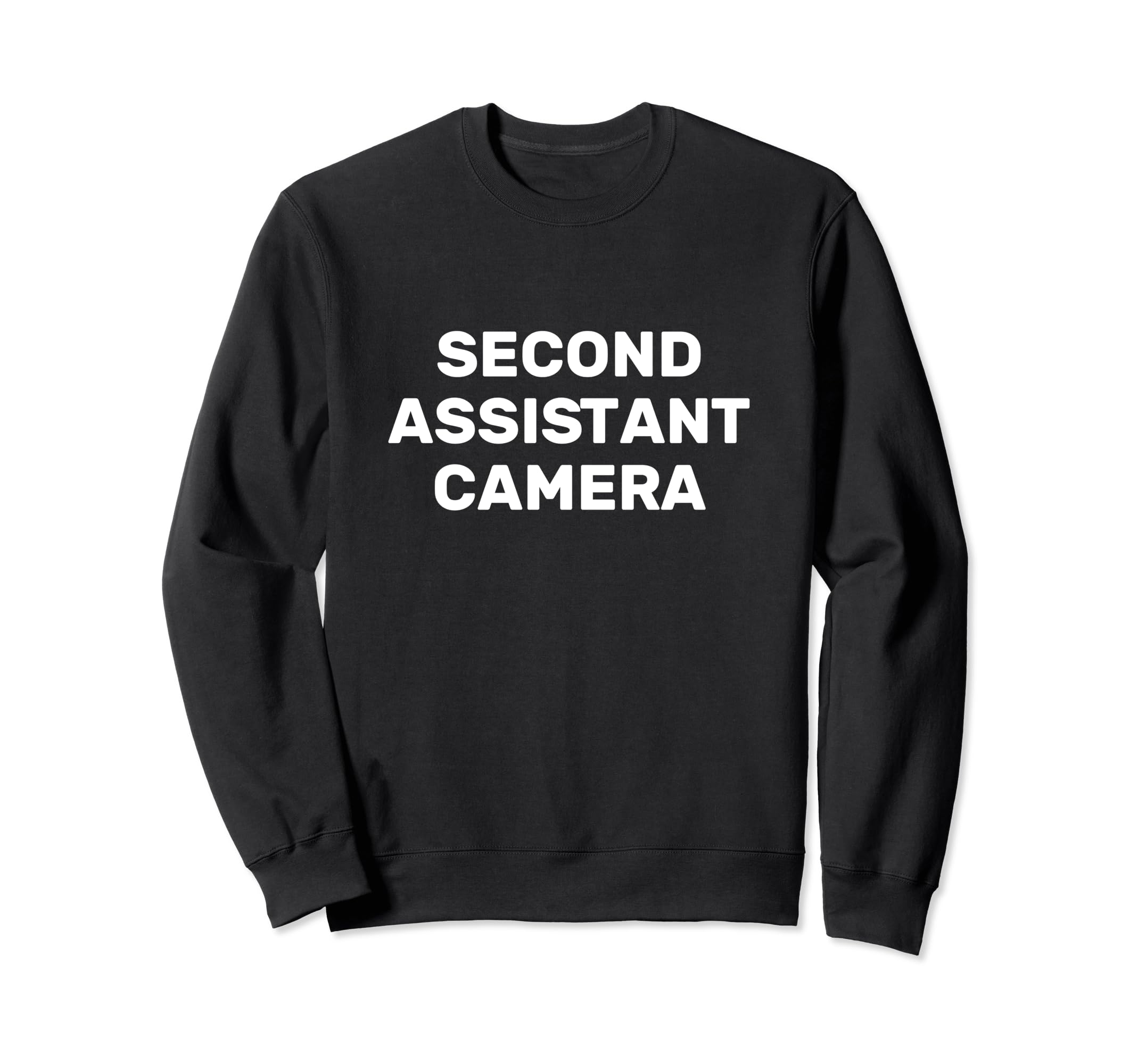 Movie Set Film Crew Second Assistant Camera Sweatshirt, Black