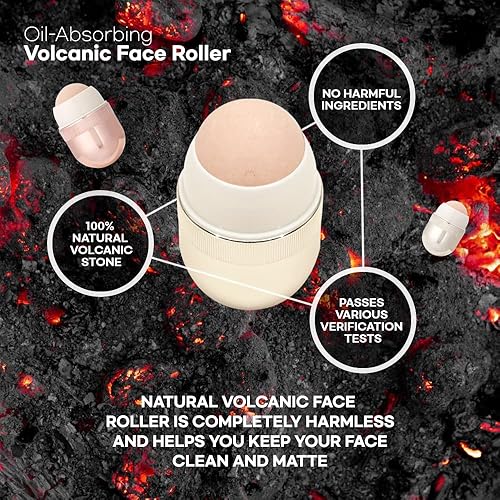 Miniatura 4 de Korean Beauty - Rodillo volcánico absorbente de aceite, herramienta de cuidado de la piel portátil y reutilizable para piel grasa, control de