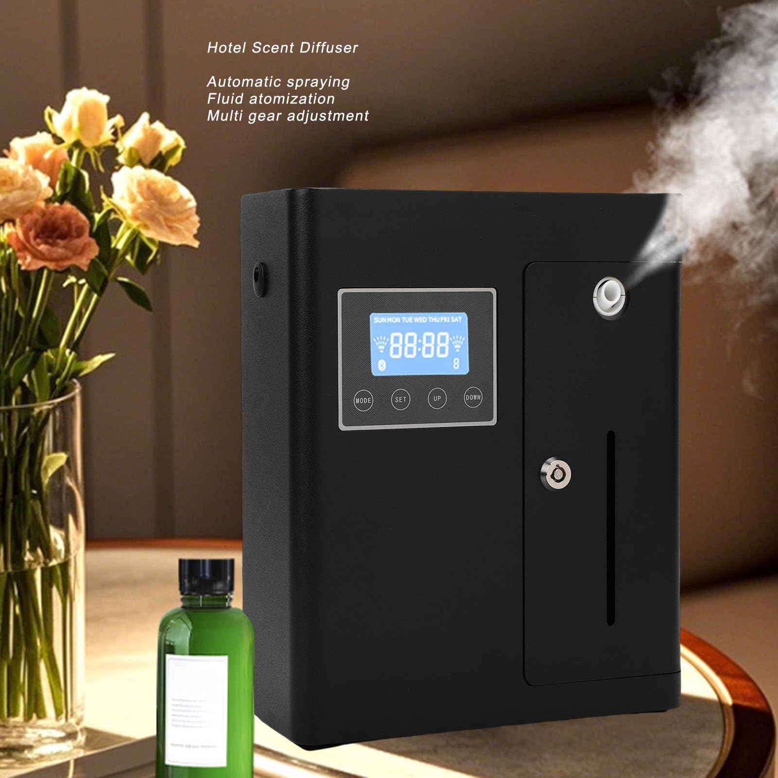 Hotel Duft Diffusor, Bluetooth-Steuerung Smart Aromatherapie Maschine, 600㎡ Abdeckung, Automatische Diffusion wasserlose Duft Luftmaschine für Home Hotel Büro Großes Zimmer (EU-Stecker)