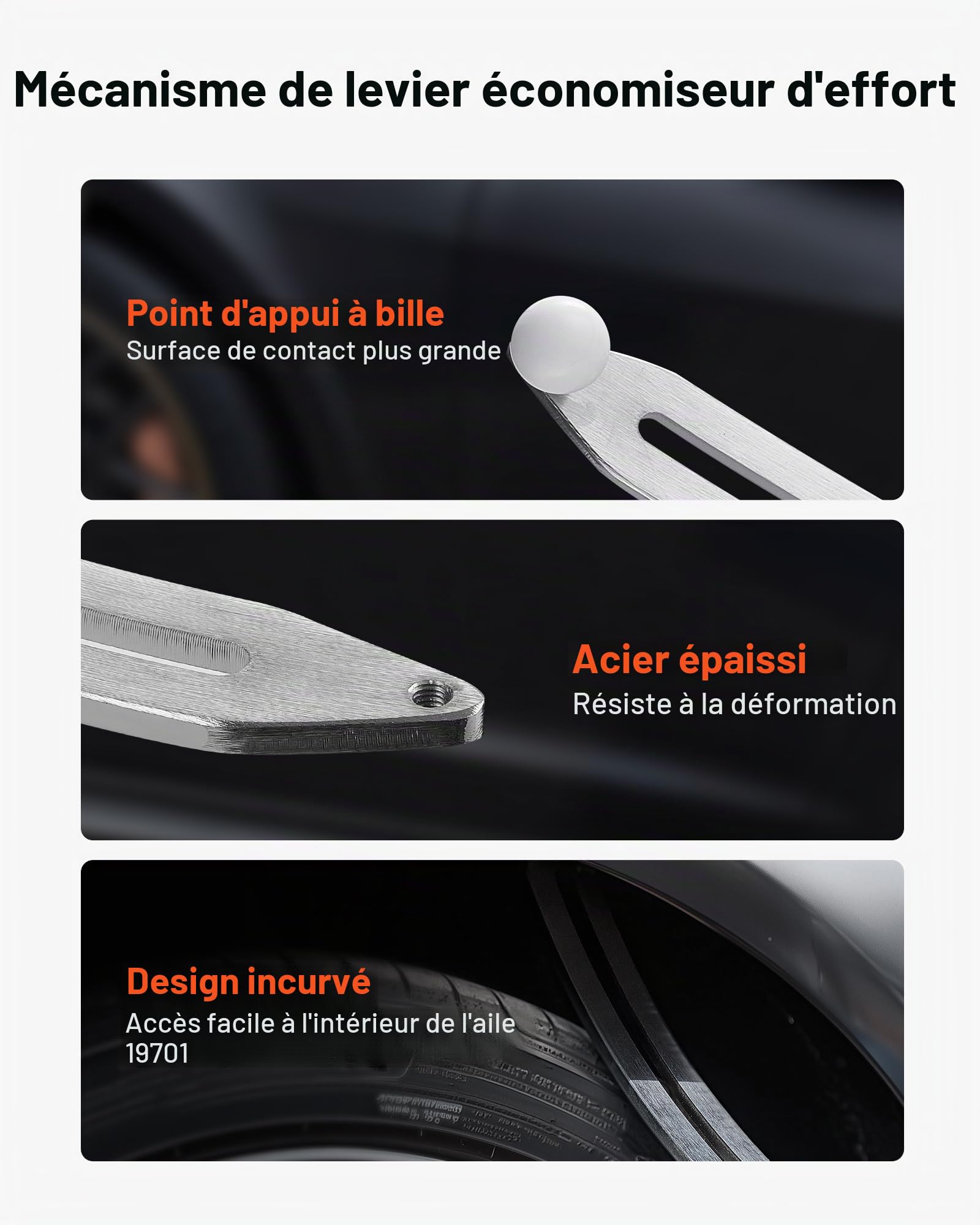 VEVOR Kit de Débosselage de Carrosserie, Outil de Réparation de Dommages aux Ailes, avec Barre Courbée, Pied-de-Biche, Marteau en Caoutchouc, Airbag, Stylos Détachables et de Réparation, Garage