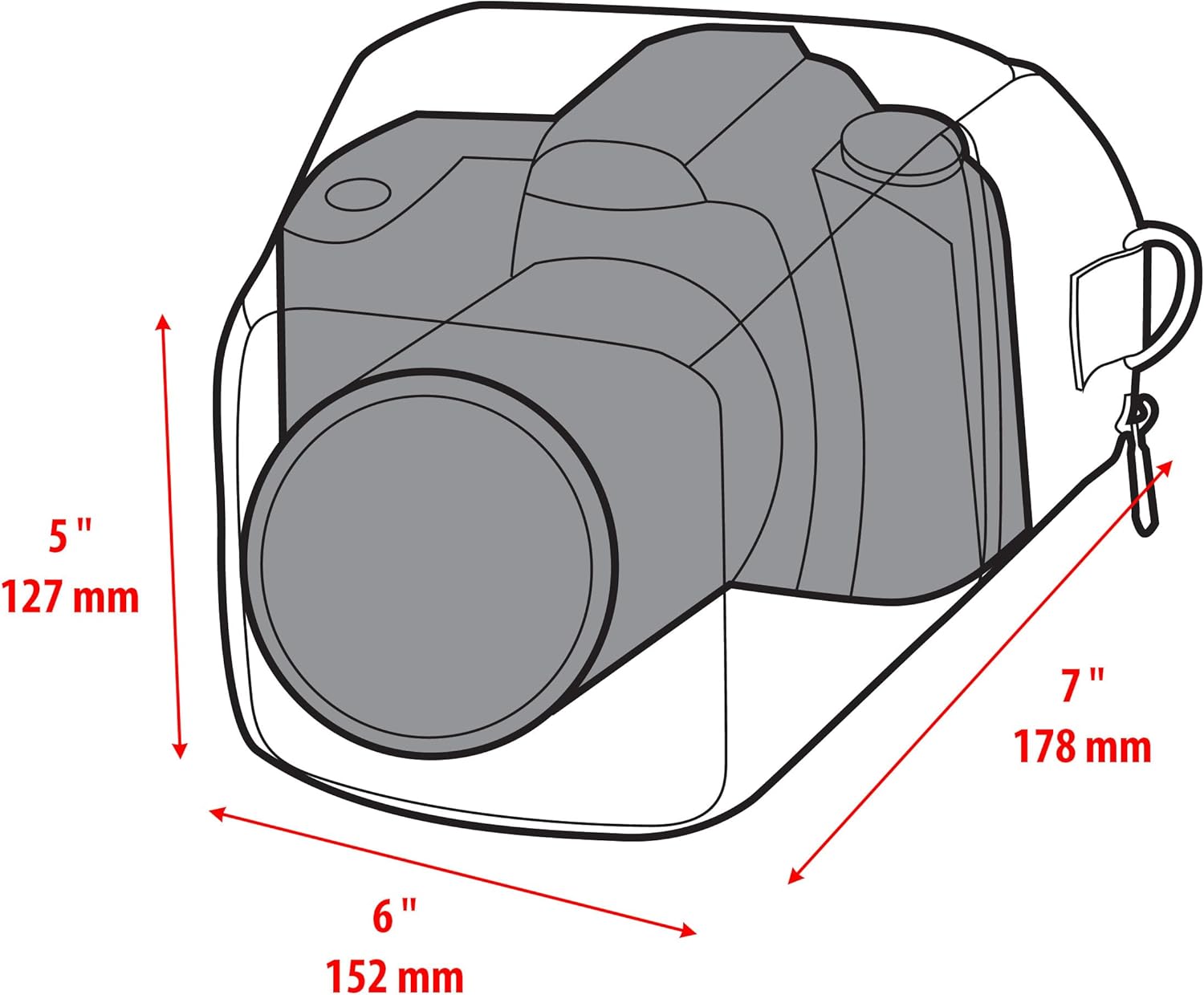 USA Gear DSLR Camera Case for Men and Women with Top Loading Accessibility, Adjustable Shoulder, Small Camera Sling Bag, Travel Padded Handle - Camera Holster Bag for Nikon, Canon, Panasonic (Black) - Image 2