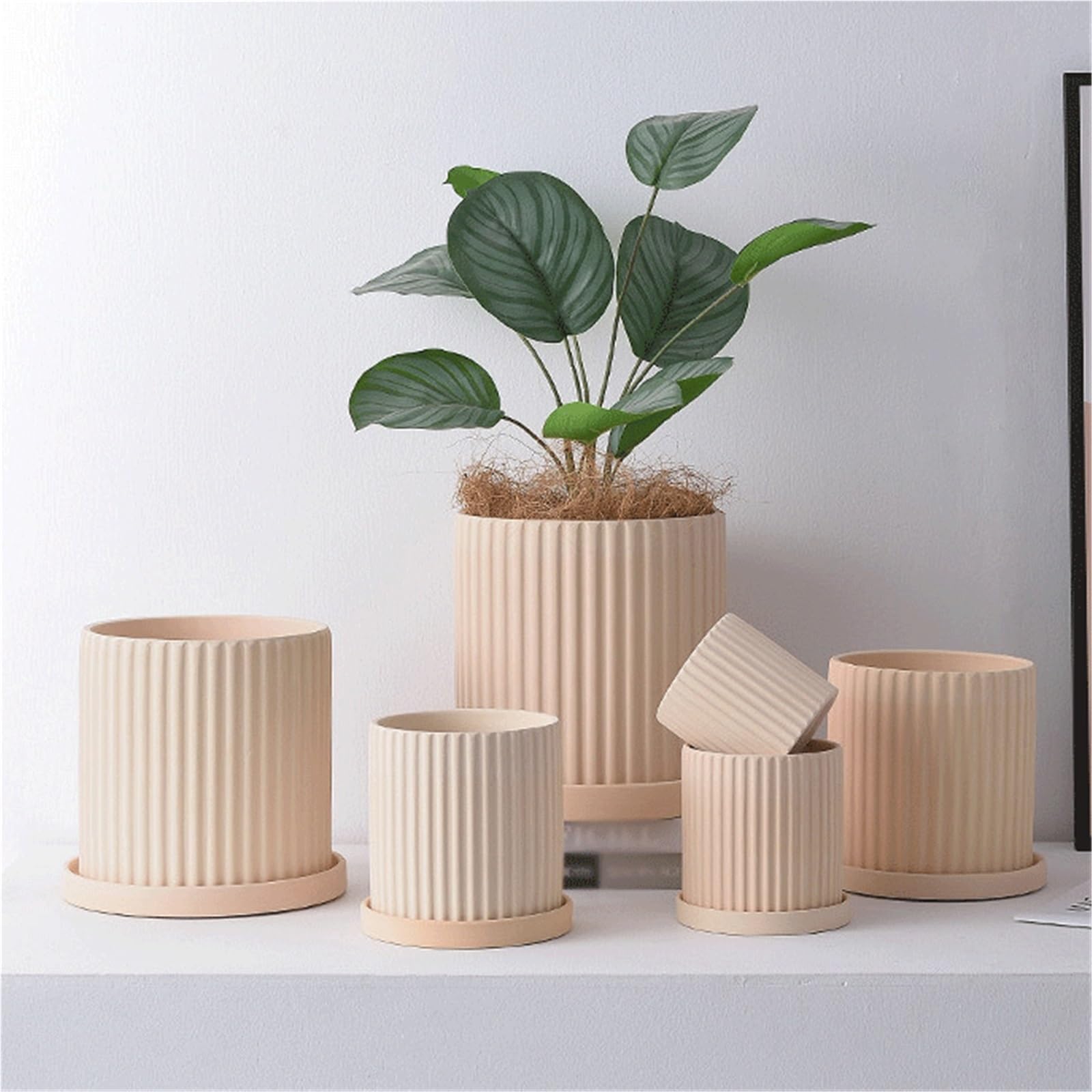Doniczki Simple, Breathable, Plain Terracotta Flower Pot—perfect For Placing On A Windowsill In A Study(Mały)