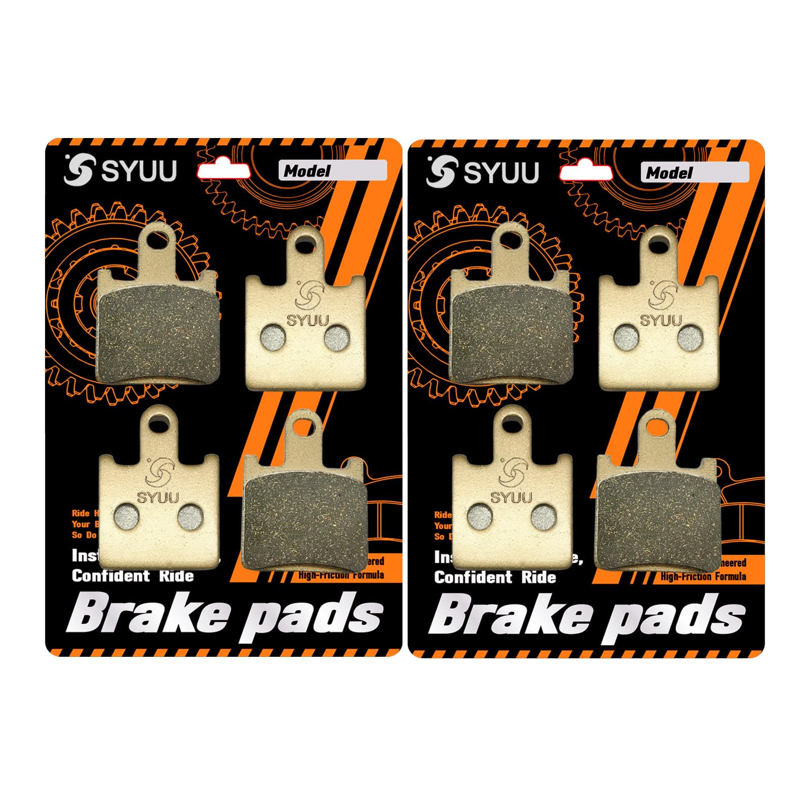 S SYUU Kupferfaser Motorrad Bremsbeläge Vorne kompatibel mit Kawasaki Concours 14 ZG 1400 GTR ZX 14 Ninja ZZR 1400 2006-2014 2015 2016 2017 2018 FA417FF