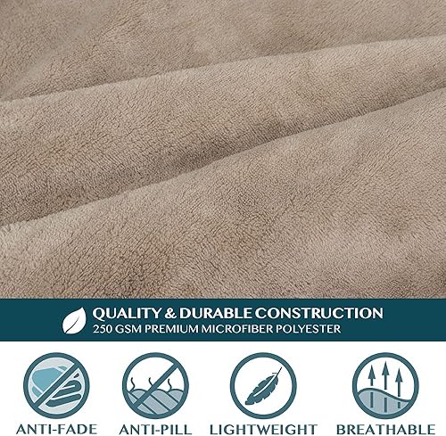 Miniatura 120 de PAVILIA Manta con mangas para adultos, mujeres y hombres, manta suave y cálida de forro polar, manta de regalo Negro -,Marrón,Burrito Beige,Carbón