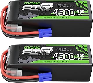 OVONIC 6S LiPo Battery 4500mAh 22.2V 130C RC Battery with EC5 Connector