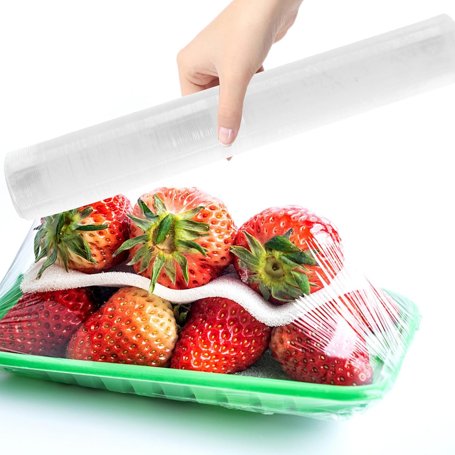 Food-grade Cling Film Transparent Disposable Food Plastic Wrap for Kitchen Storage Fresh Keeping Dust Protection and Tear-resistant Food Preservation Wrap