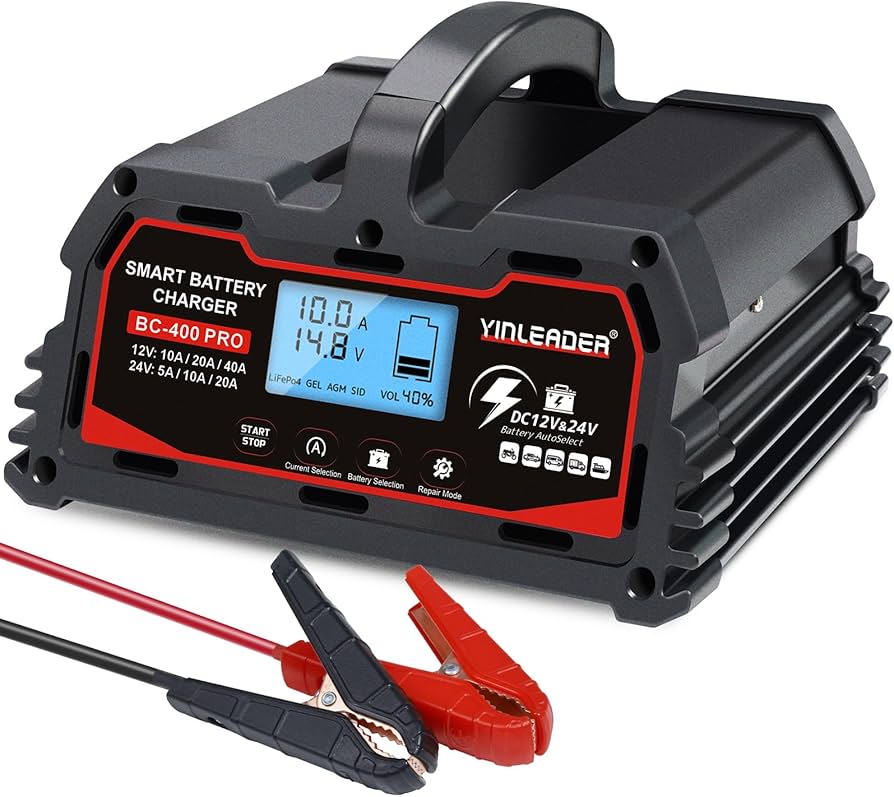 Amazon.com: Battery Charger 40A, 12V/24V Lead Acid Smart
