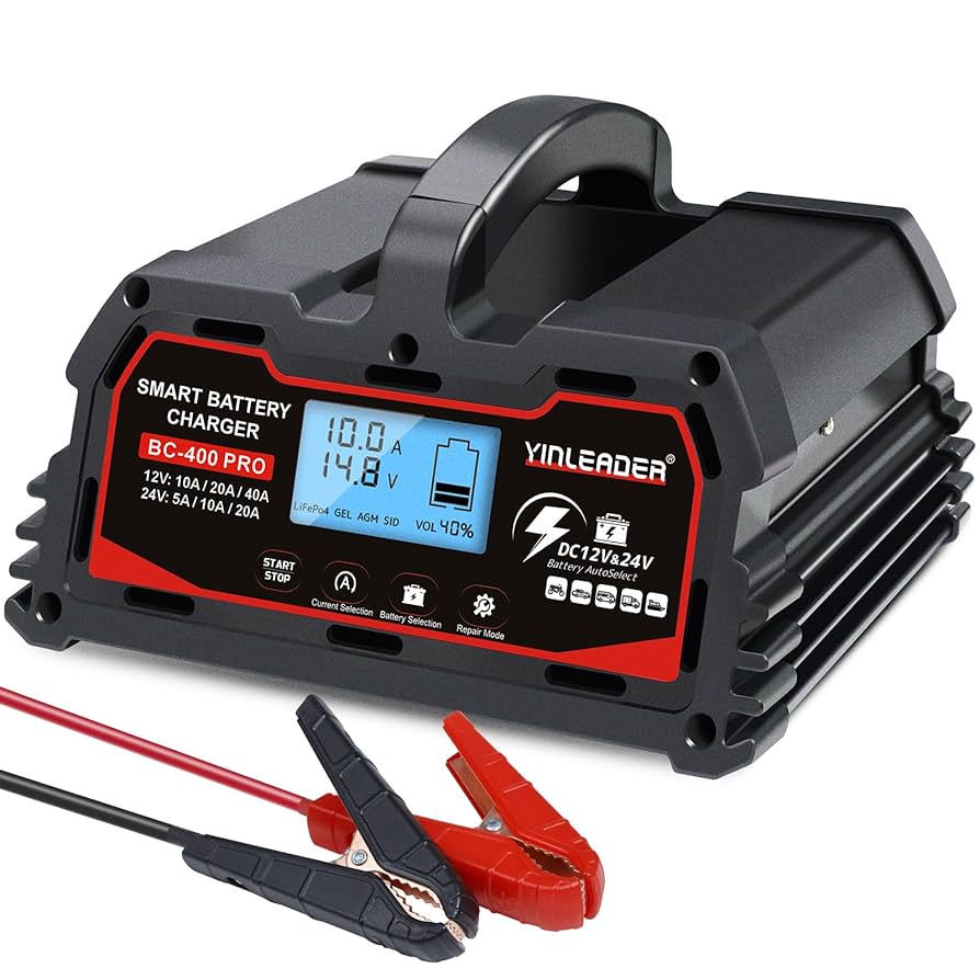 0909バッテリー充電器 40A 12V/24V鉛電池/12V LiFePO4 0909