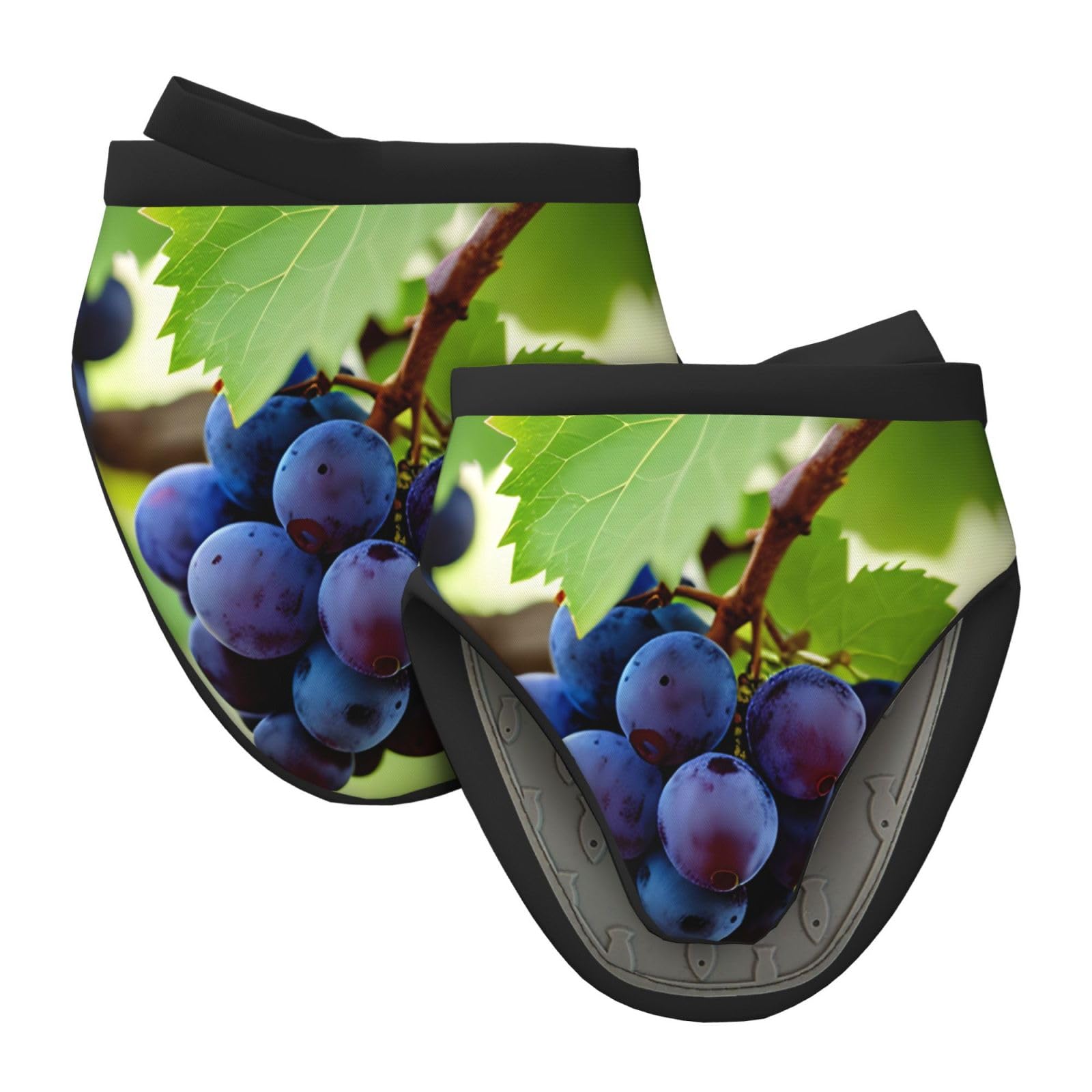 Gants de cuisine en silicone isolants anti-brûlure avec texture antidérapante raisin