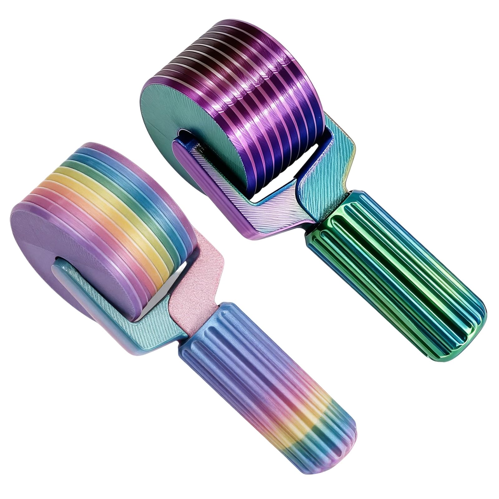 2 Pieces Diamond Art Rollers, Rainbow Gradient Diamond Art Roller Tool Diamonds Painting Accessories, DIY Practical Tools 3D Printing Handheld Rollers Fits Full-Drill and Partial-Drill Canvases