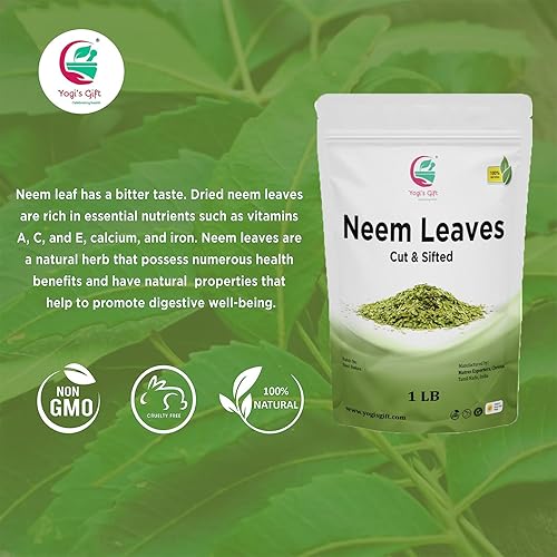 Miniatura 4 de Hoja de neem 1 libra  Té de neem desintoxicante 100% natural  Hojas de neem cortadas y tamizadas  Hoja de Azadirachta Indica  Hojas de Margosa  Sin