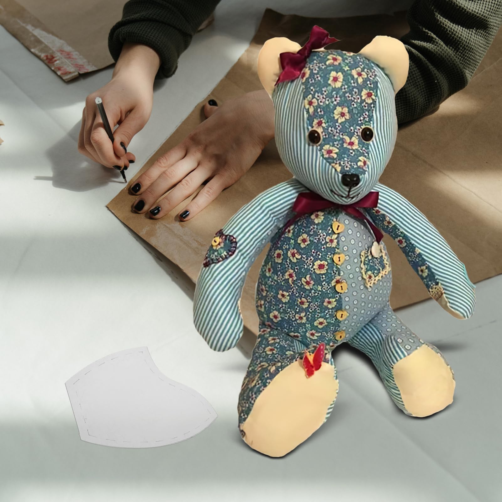 VILLCASE 1juego Plantillas De Costura Para Osos De Memoria Regla Acrílica Para Manualidades y Patchwork Modelos De Costura Para Juguetes De Peluche