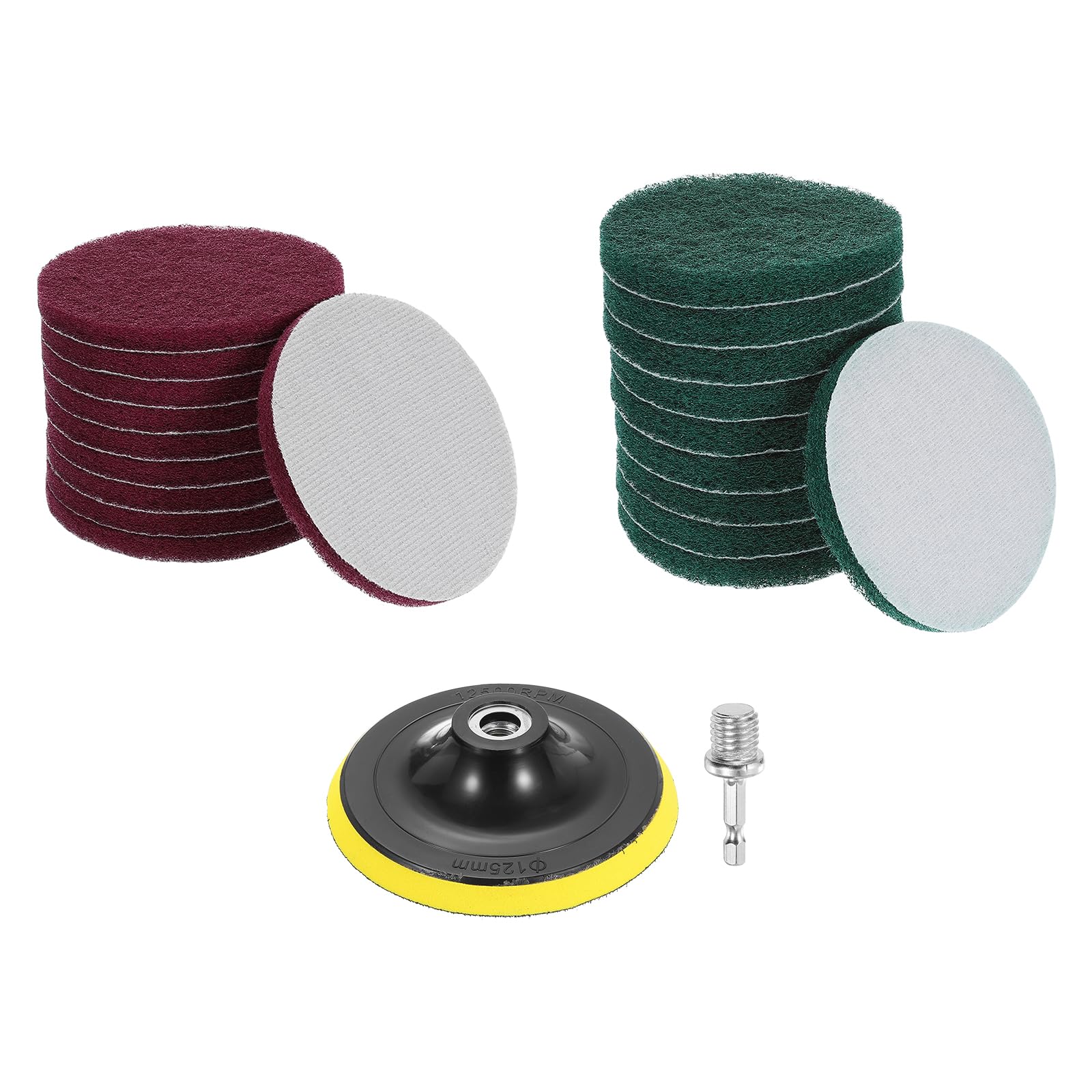QUARKZMAN 20 Pièces Tampon de Ponçage en Nylon 240/400 Grits Vert/Rouge