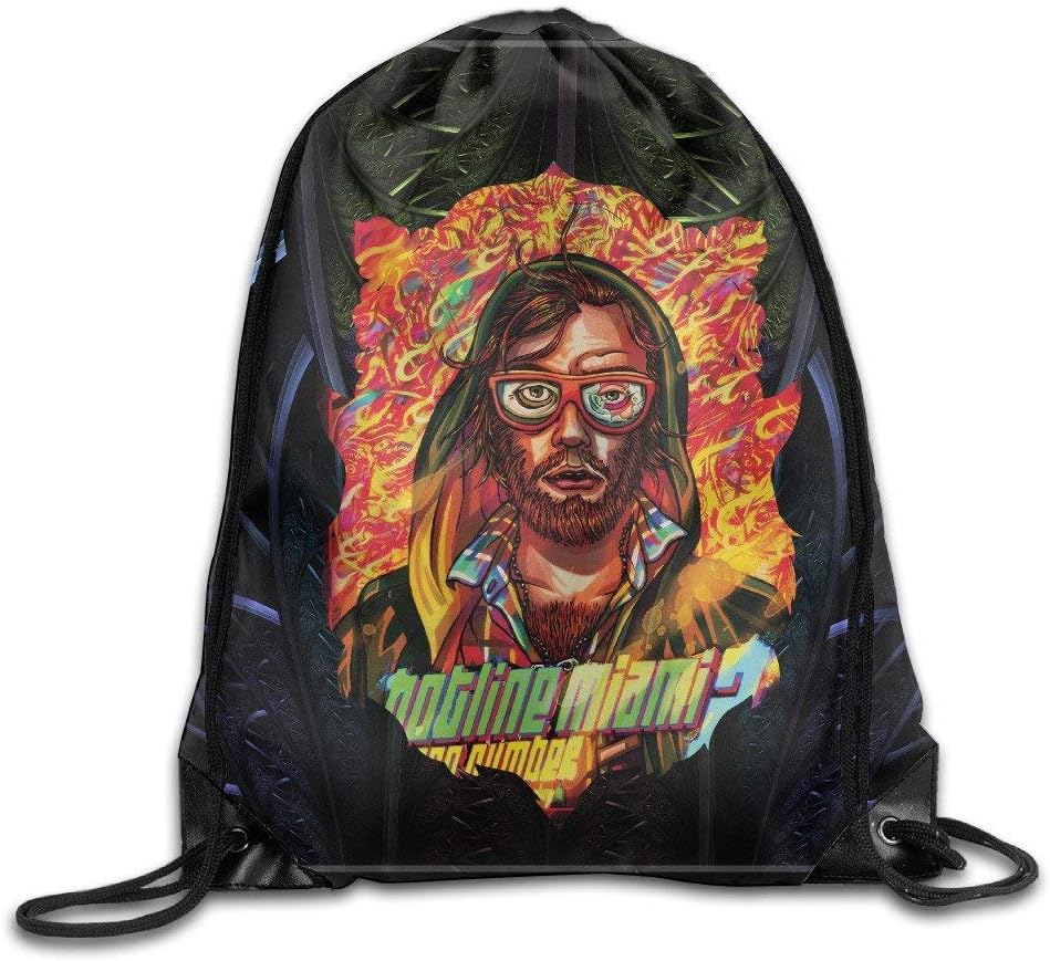 Creative Design Hotline Miami 2: Wrong Number Game Drawstring Backpack Sport Bag For Men And Women