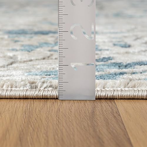 Miniatura 7 de LUXE WEAVERS Alfombra de área azul floral vintage de 6 x 9