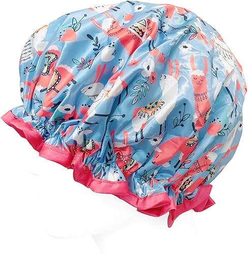 Miniatura 5 de Wrapables Elegantes gorros de ducha impermeables de doble capa (juego de 4), llamas y diversión oceánica