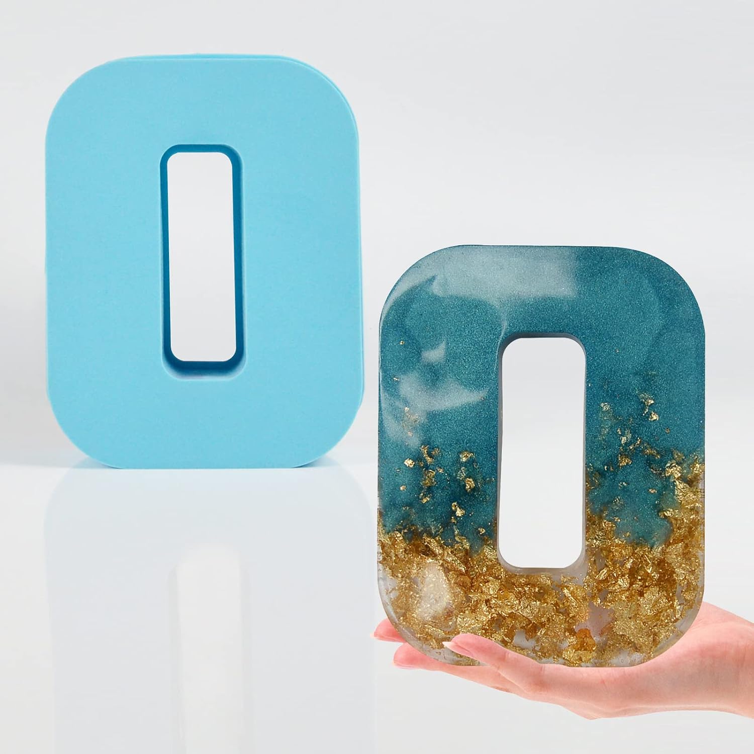 Large Letter Molds for Resin, 6 Inch 3D Silicone O Capital Alphabet Epoxy Resin Molds, A to Z Big Resin Letter Molds for Making Letters, Extra Giant Molds, Home Party Decoration, Art Craft Ornaments.