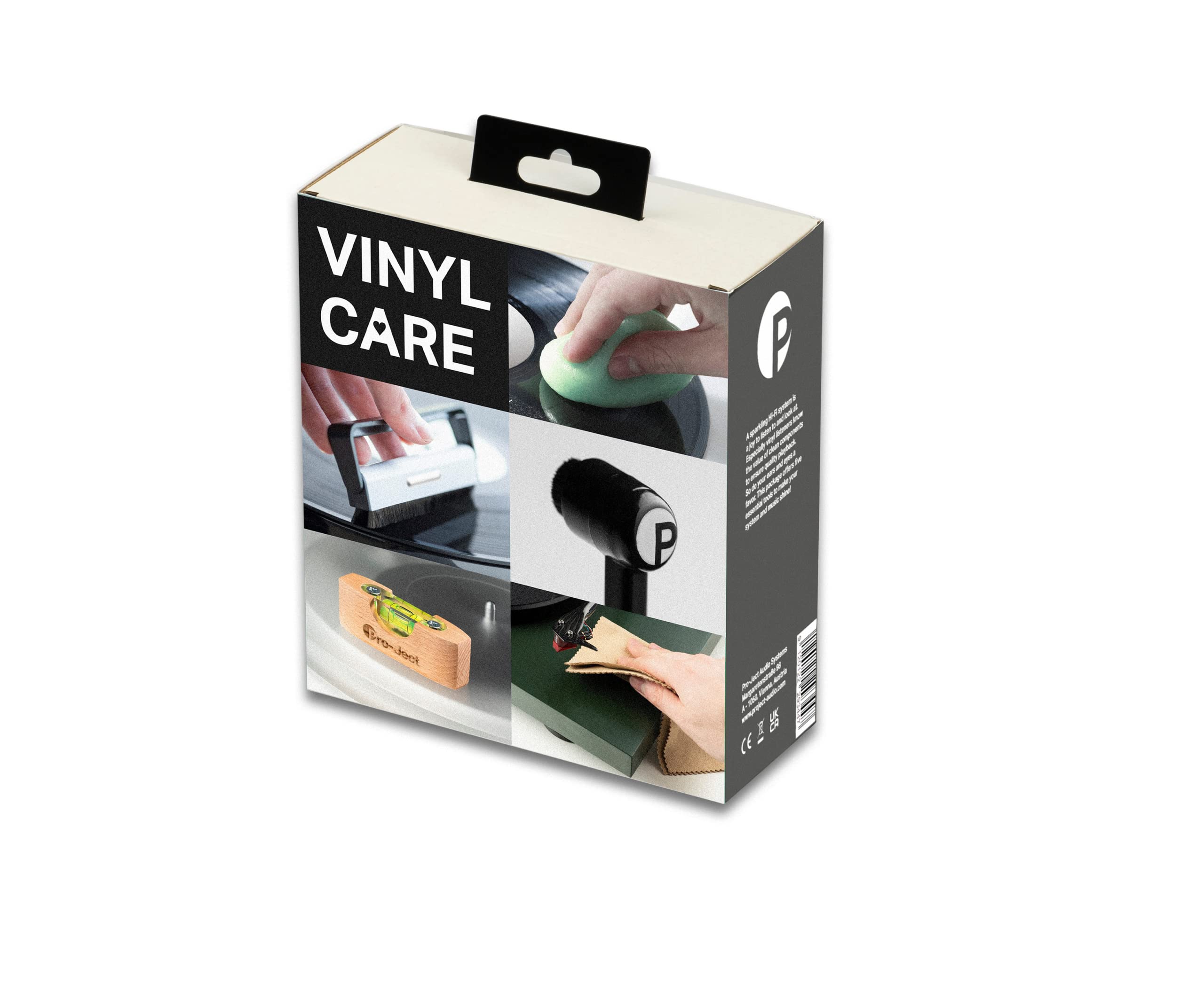 Pro-Ject Cleaning Set - Kit di pulizia - Cloth-it, Brush-it, Clean-it, Spazzola ad aghi, Vinyl Clean - Per ogni lettore di dischi