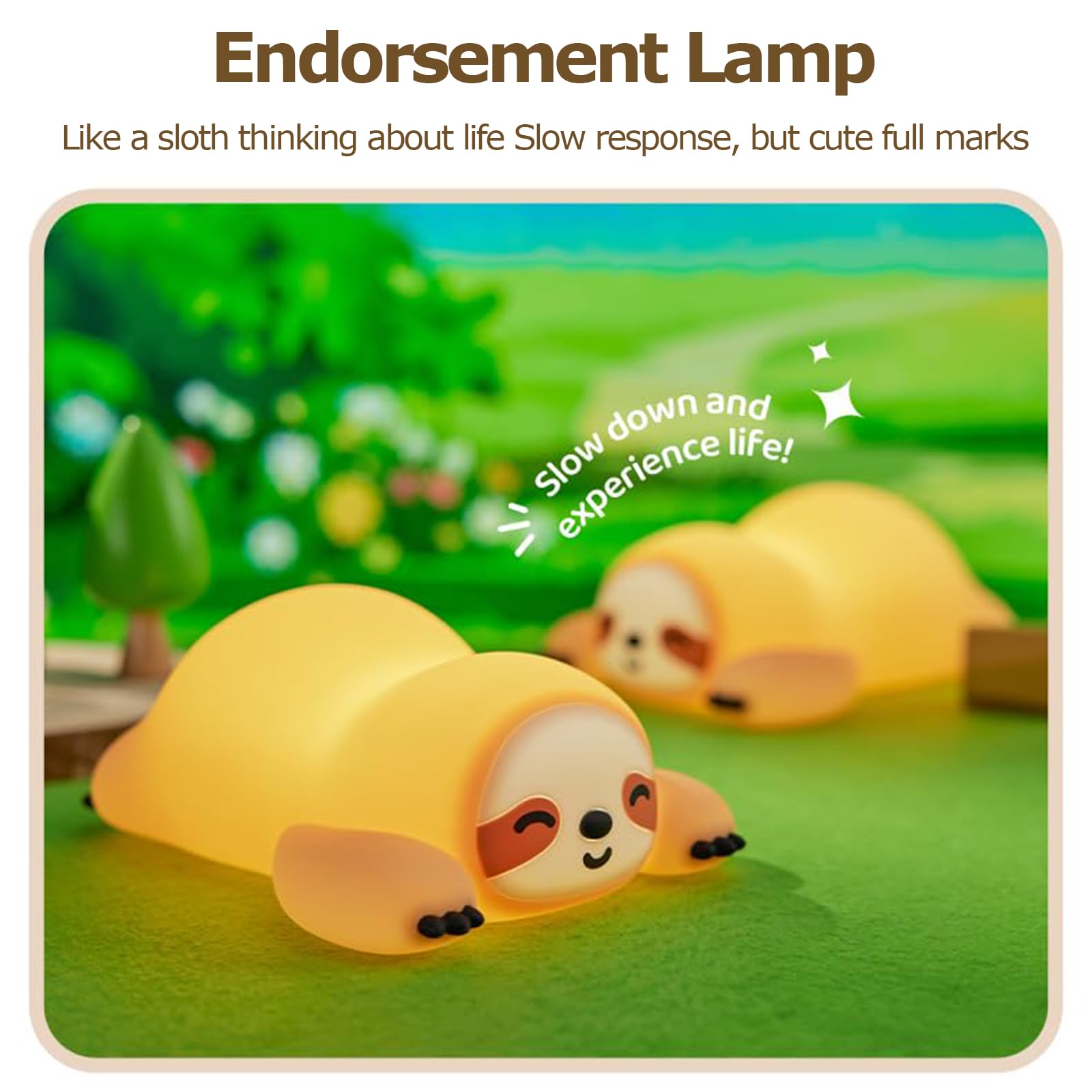 Luz nocturna de perezoso, luz nocturna regulable de 3 niveles, silicona de grado alimenticio, recargable para niños, decoración del hogar, ideal para regalos
