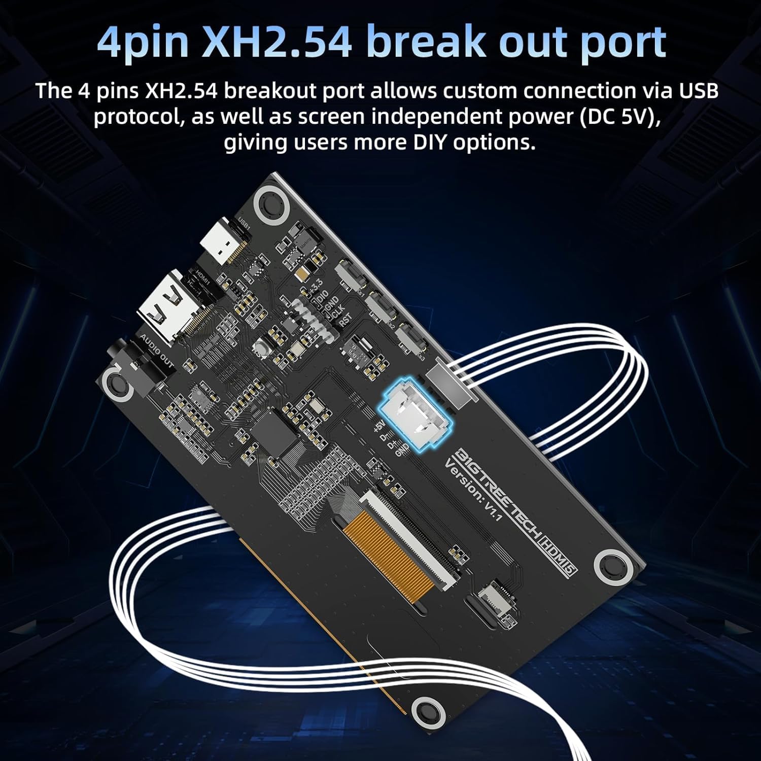 BIGTREETECH HDMI5 V1.1 5 pollici Display grande per stampanti 3D, display LCD IPS 800 × 480 per Raspberry-Pi 4B/3B, BTT PI V1.2, compatibile con SKR Mini E3 V3.0/Octopus/SKR V1.4 Turbo per la corsa