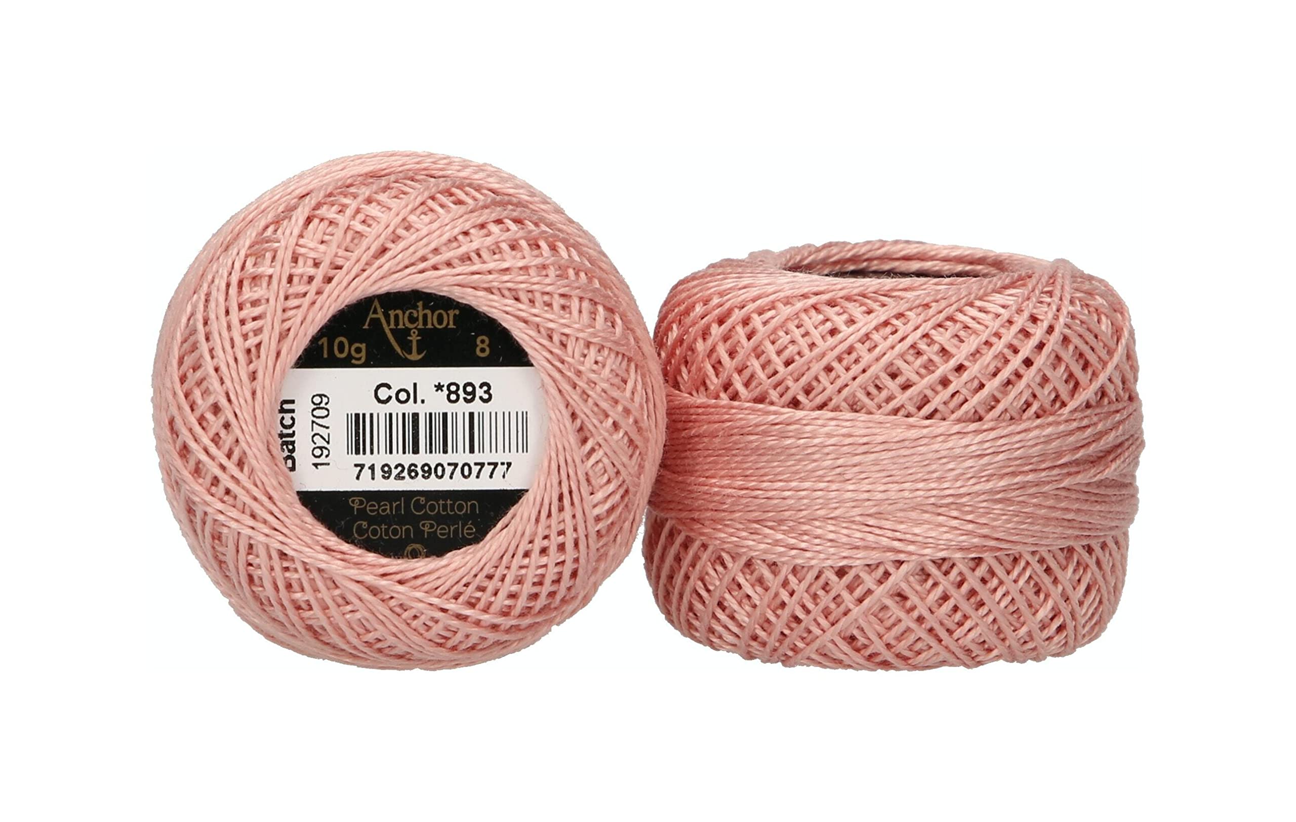 Anchor 4591008-00893 Embroidery Thread, 100% Cotton, Fraise, Thickness 8, 82 m