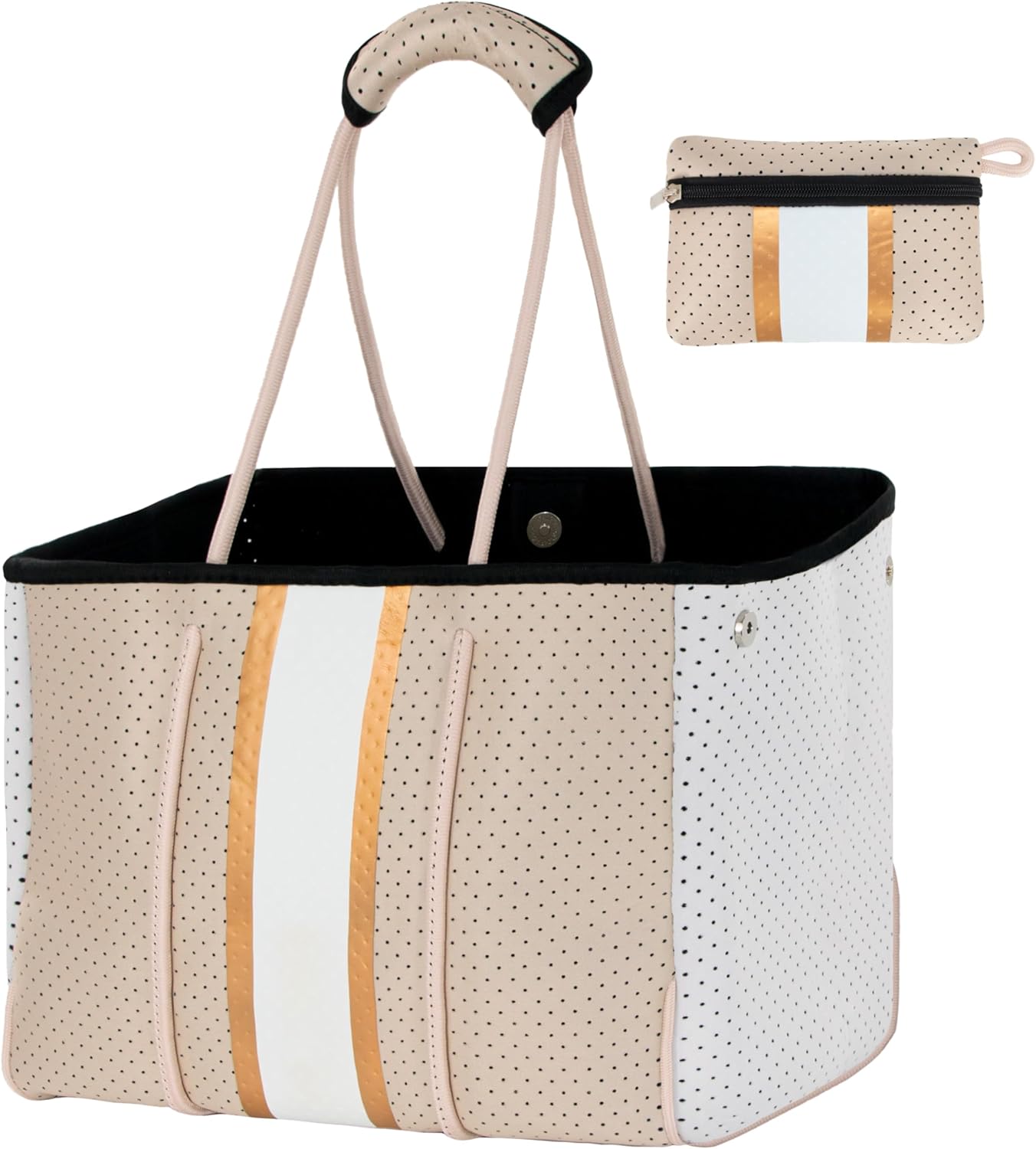 Neoprene Bag Large Multipurpose Beach Bag Neoprene Tote Bag Stylish Gym Women Shoulder Bag With Small Purse