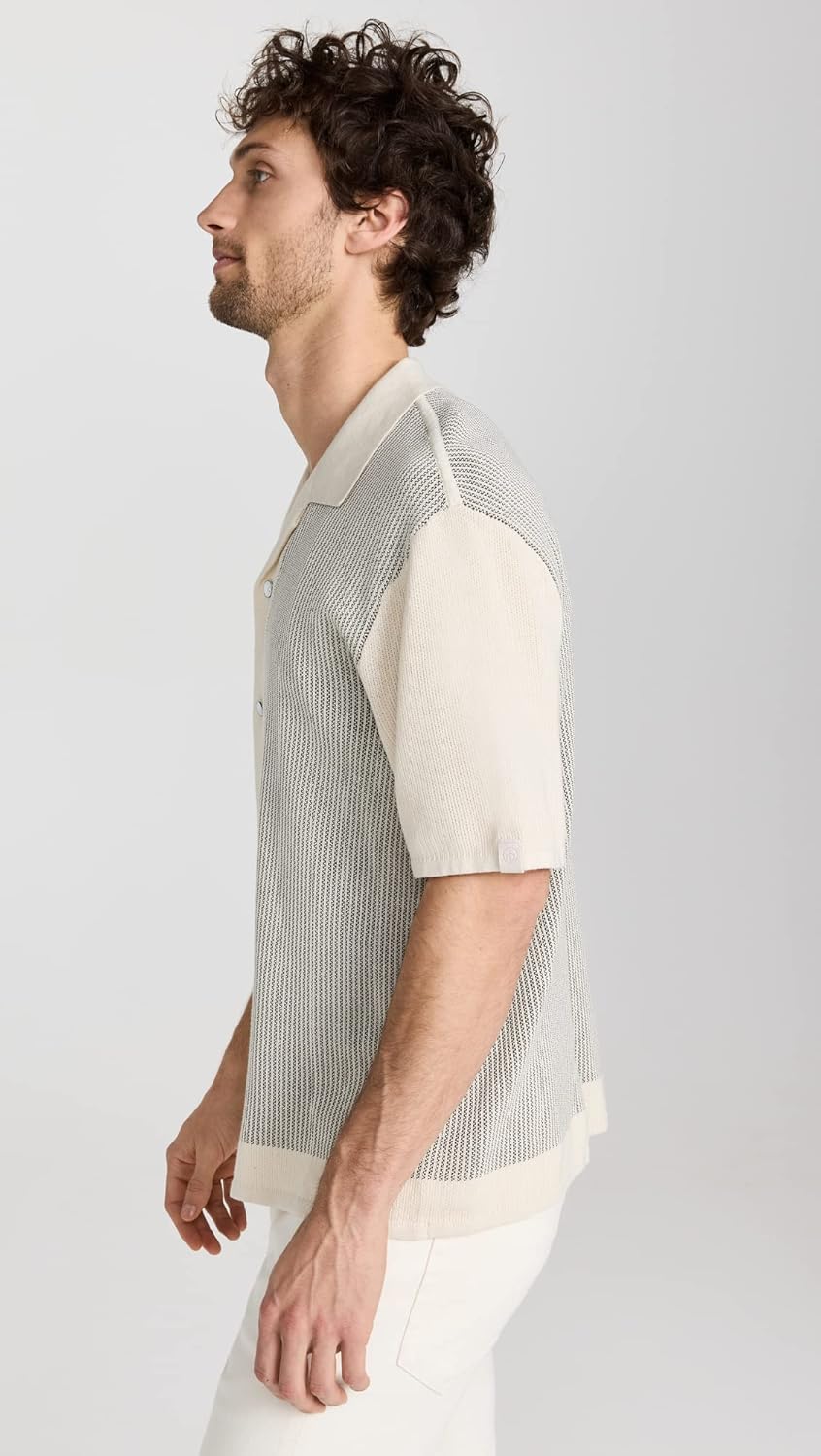 rag & bone Men's Harvey Knit Camp Shirt - Image 4