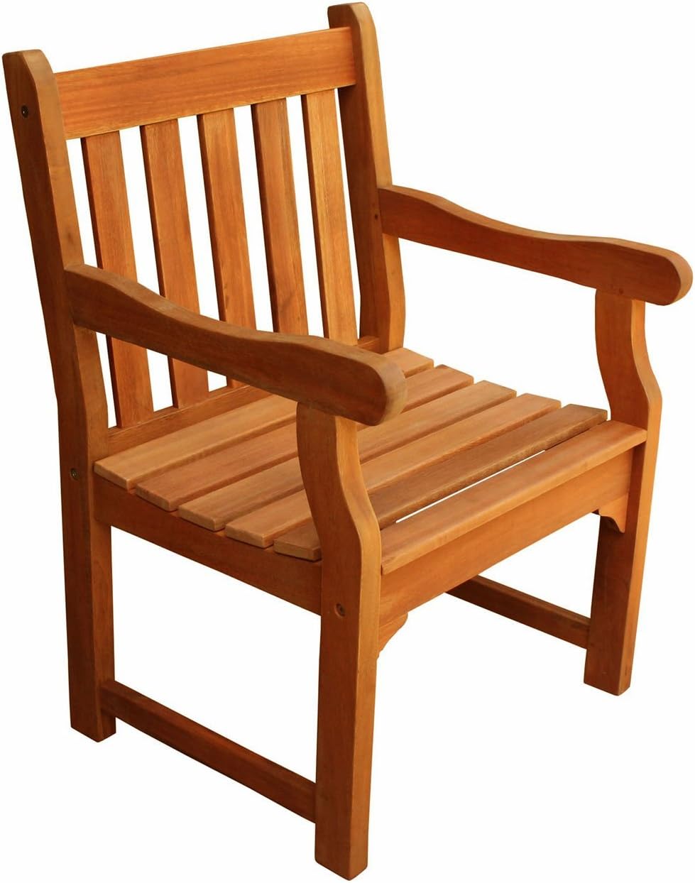 LuuNguyen Adam Outdoor Hardwood Dining Arm Chair(Natural Wood Finish)