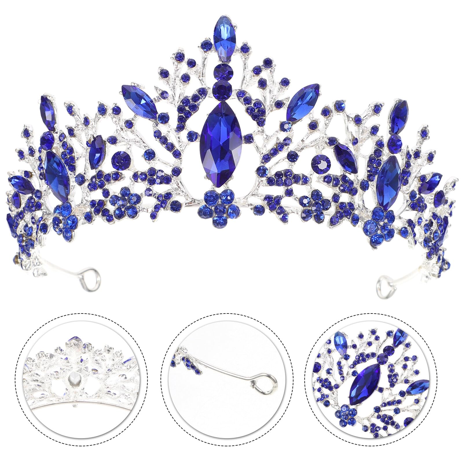 Nuziale Vintage Corona Barocca Retrò in Strass Diadema Cristallo Coroncine Sposa, per Donna Cerimonia Nuziale Coroncina Prom Dresses Pageants Princess Compleanno Parties Crown