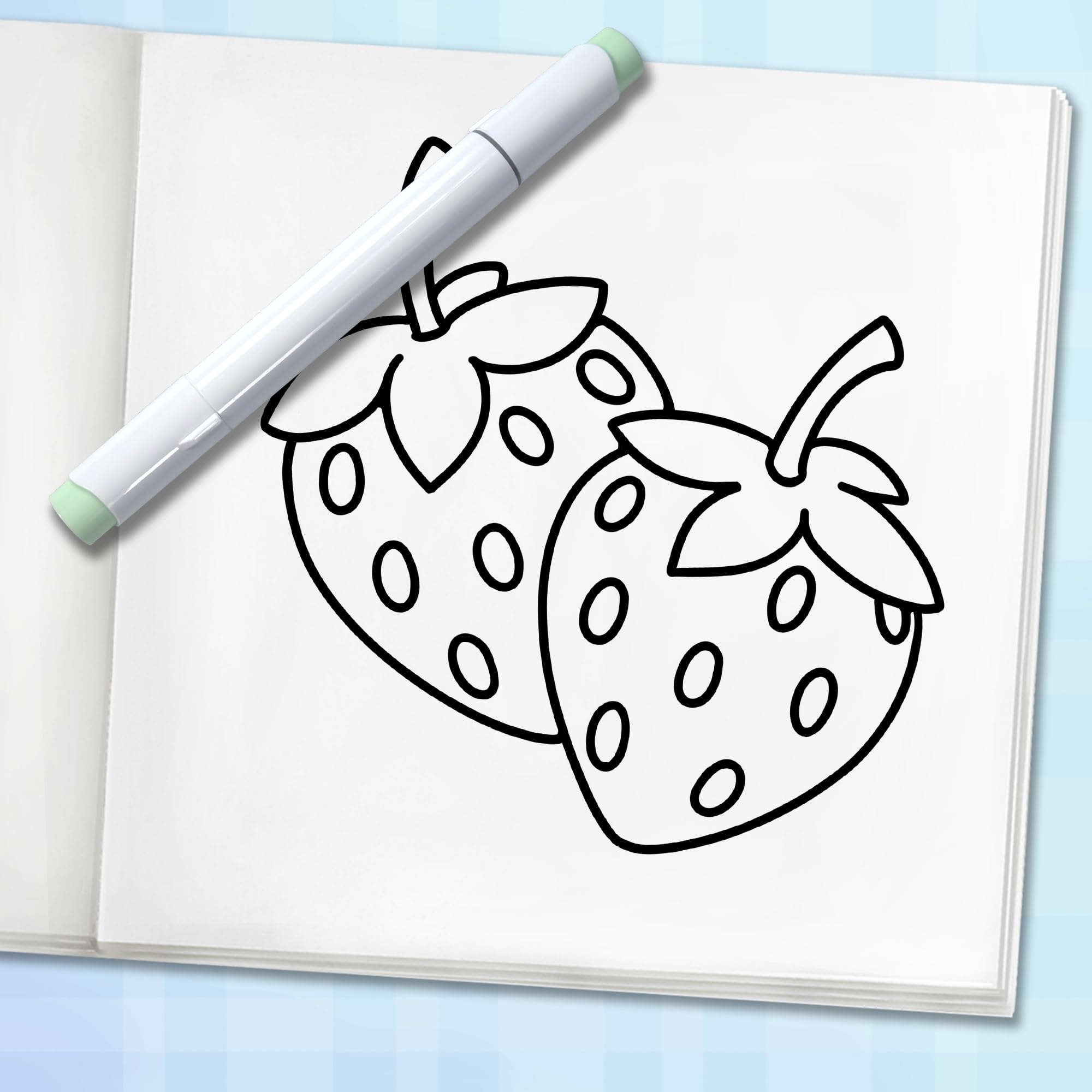 100 Bold Coloring Book: Simple, Easy, and Large Print Designs for Adults and Kids with Animals, Flowers, Food, and More! (Bold and Easy Coloring Books) - Image 7