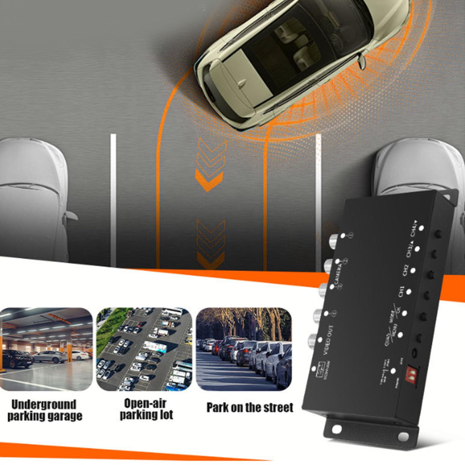 Splitter Video a 4, Multiplexer per Telecamere di Sicurezza CCTV 1080P HD AHD CVBS con 4 Ingressi 1 Uscita N+P Doppio, per Monitoraggio in Tempo Reale di Rimorchi per Autobus e