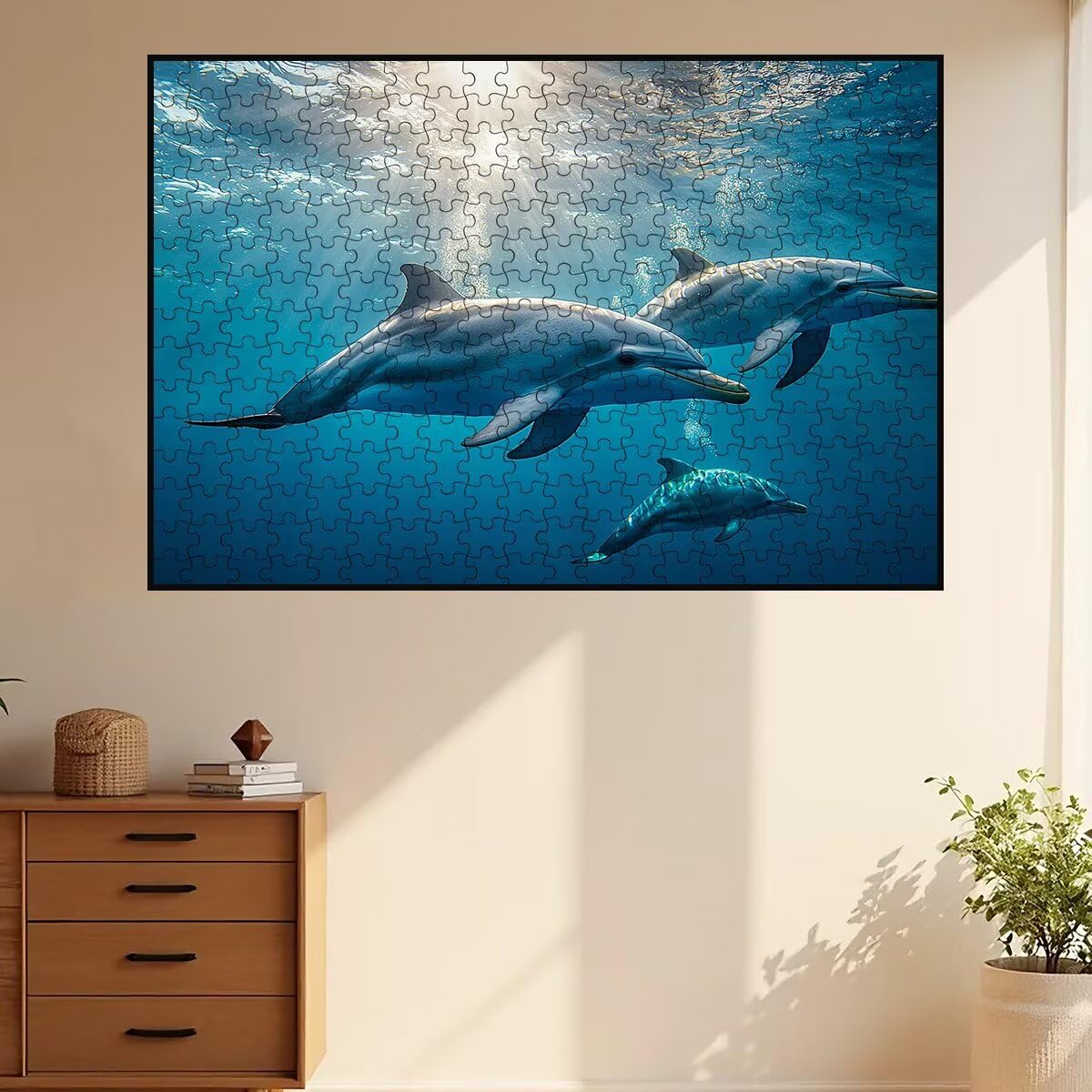 Puzzle 4000 sztuk delfin, puzzle zwierzęce, puzzle 4000 dorosłych, puzzle dla dorosłych z pudełkiem prezentowym, wyzwanie drewniane puzzle dla całej rodziny, oryginalne prezenty dla kobiet -2700