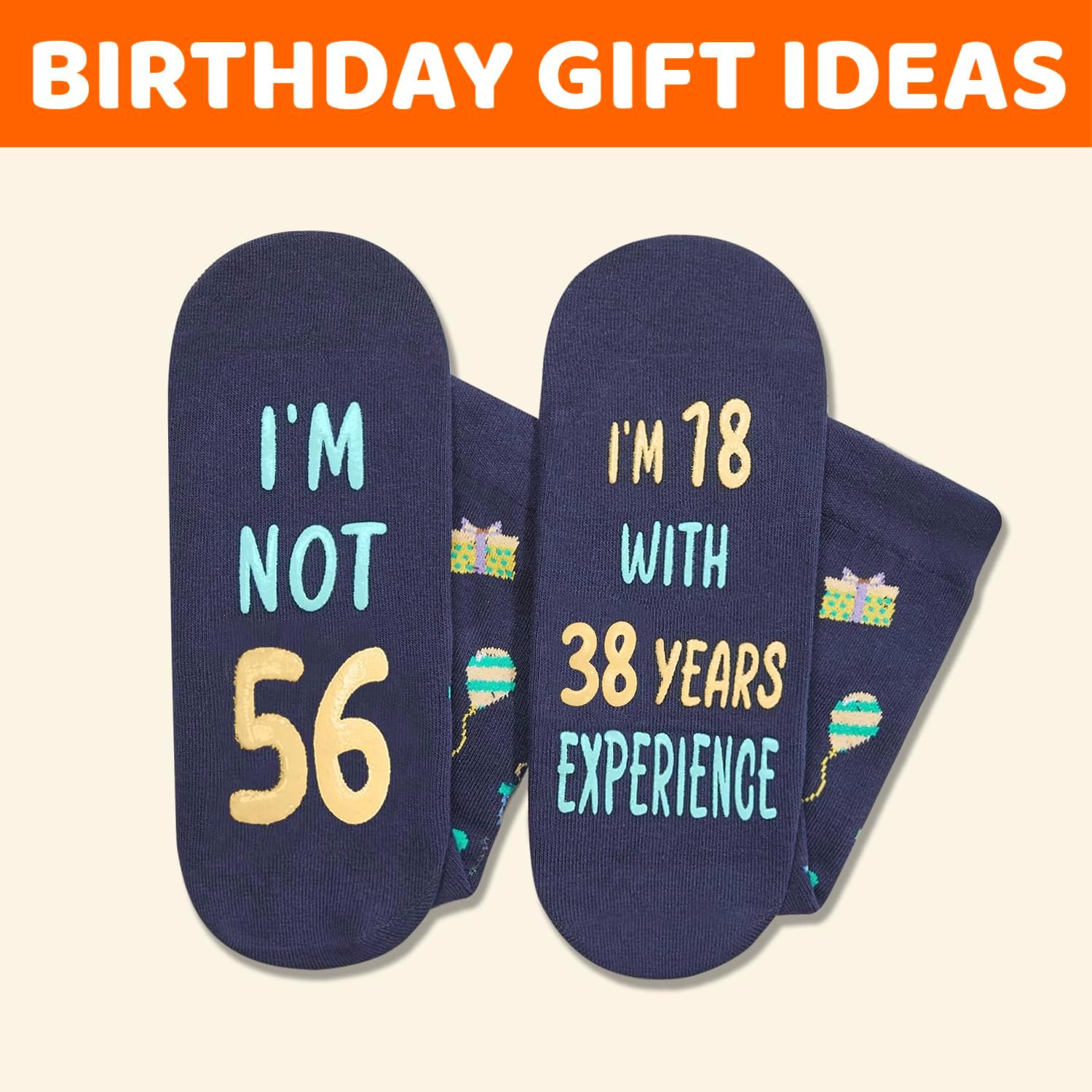 HAPPYPOP Birthday Gifts for Mom Dad - Ideal Socks for Seniors in 50s with Greeting Card - Image 5