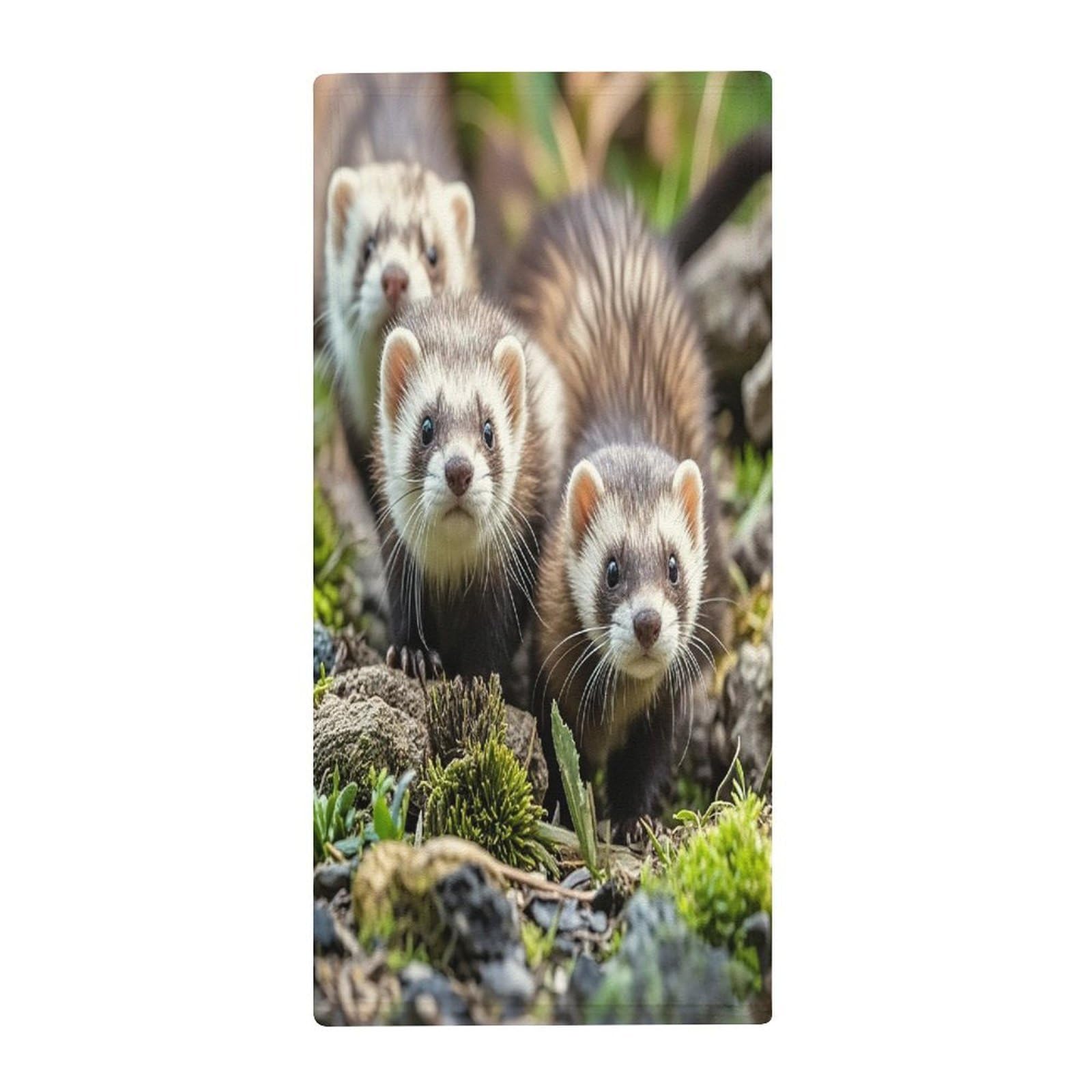 FekiLoot Ferrets Bath Towel Super Soft Highly Absorbent Bath Towel Fashion Quick Drying Bathroom Towel Soft Large Fingertip Towels for Bathroom Gym Travel Camp Pool