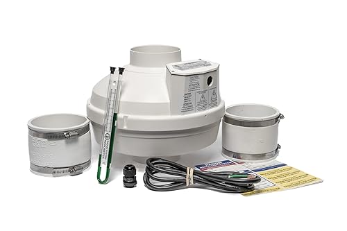 Festa AMG Maverick Ventilador de Radón  Kit de Instalación de 4"  Ventiladores en Línea de Mitigación de Radón Silenciosos y Energéticamente