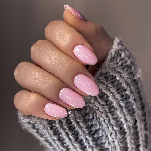 Miniatura 12 de KXAMELIE - Uñas postizas a presión negras con forma de almendra, uñas acrílicas medianas a presión, uñas postizas para mujeres y niñas, uso diario