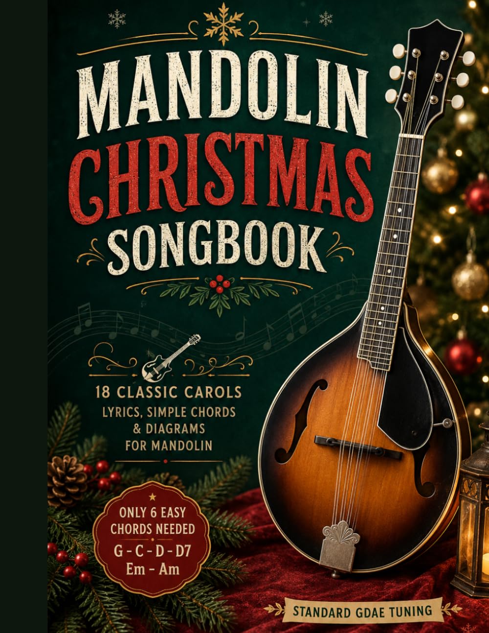 MANDOLIN CHRISTMAS SONGBOOK: easy mandolin chords for beginners