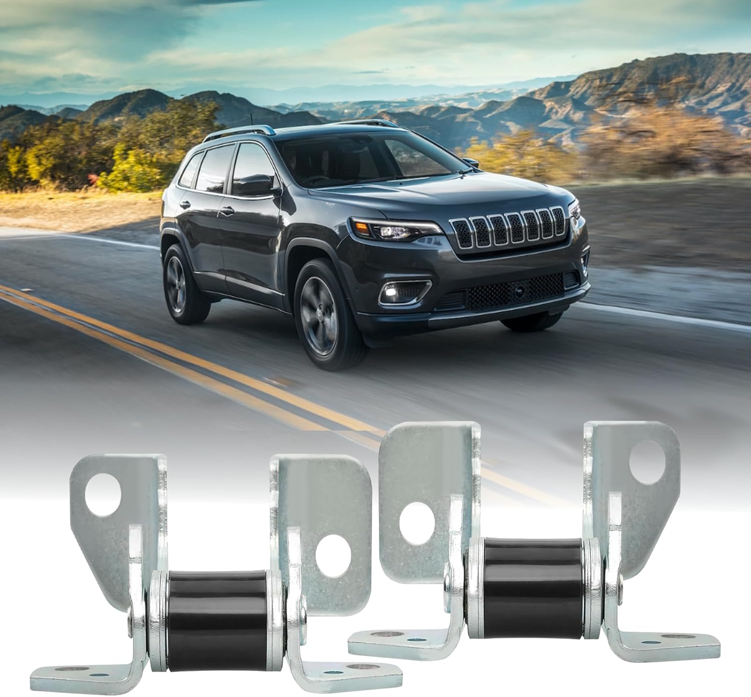 Left and Right Front Lower Door Hinge for Driver & Passenger Side | Compatible with 2013-2024 Jeep Grand Cherokee, 2019-2024 Dodge Durango/Charger/Chrysler 300 | Replaces OE 55113664AI 55113665AI