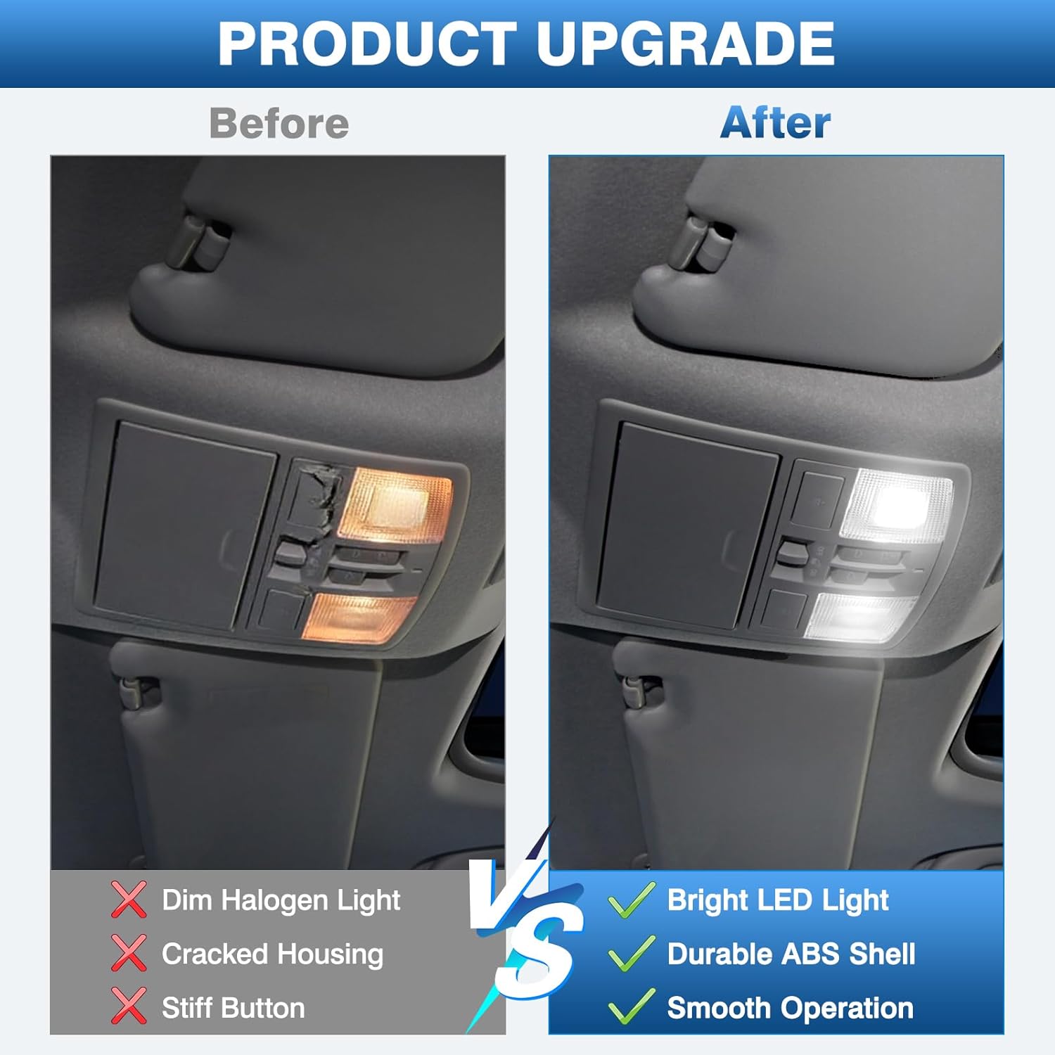 LED Overhead Console w/Sunroof Switch & Dome Light Fit for Mazda 3 2010 2011 2012 2013 Accessories, LED Cabin Interior Ceiling Roof Map Reading Lamp, Replaces BBM6-69-970B-75