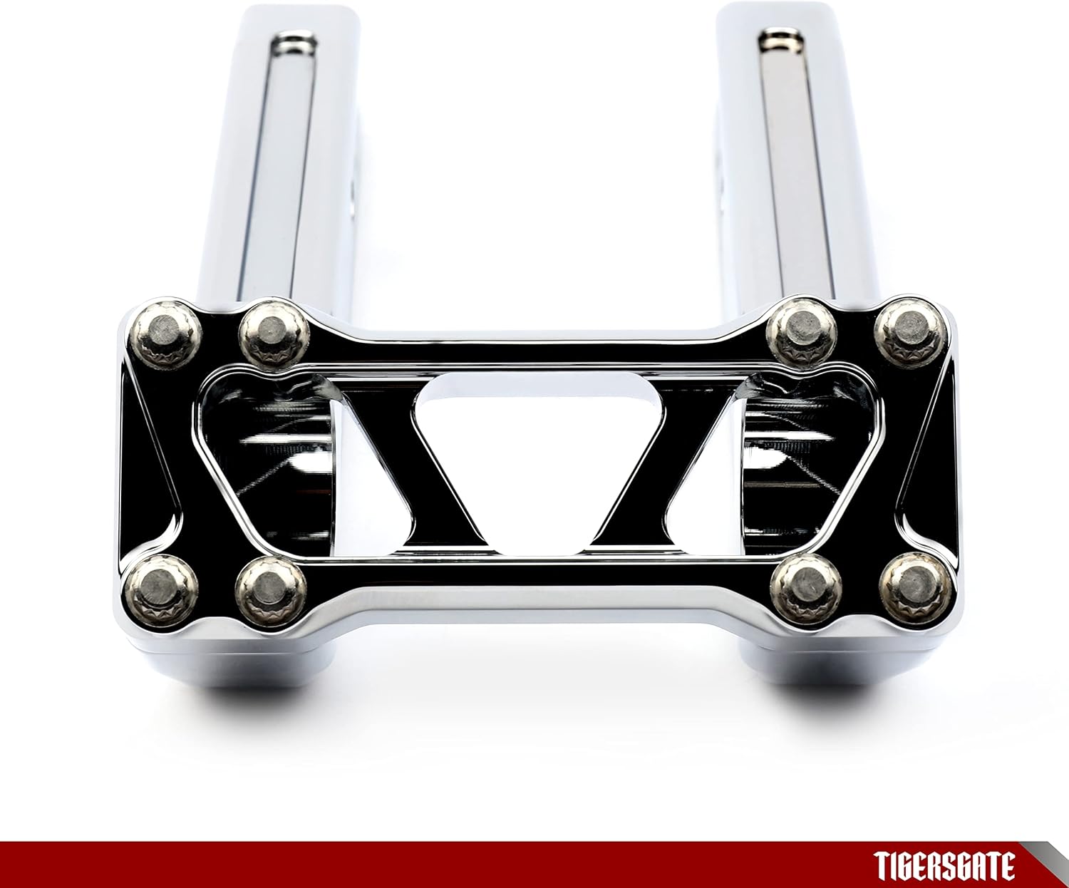 Chrome 12 Inch Pullback Riser 1" Handlebar Clamp Compatible with Harley Dyna Softail Sportster
