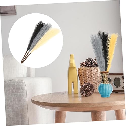 Miniatura 4 de Artibetter 12 piezas de decoración de caña, ramas de hierba, flores artificiales falsas de hierba de pampas, plantas de casa para interiores,