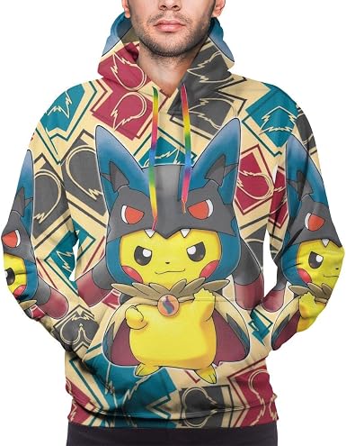 Amazon.com: Otros Pikachu Mega Lucario - Sudadera con capucha para hombre,  color negro : Ropa, Zapatos y Joyería